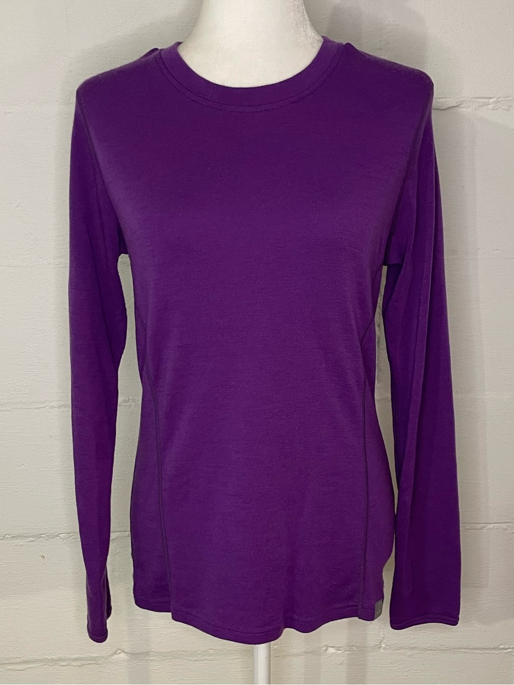Classic Crewneck Long-Sleeve Top - Purple